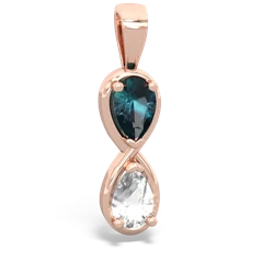 Alexandrite Infinity 14K Rose Gold pendant P5050