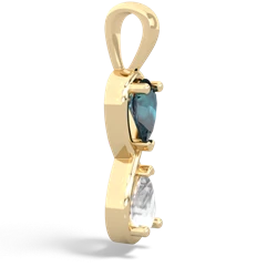 Alexandrite Infinity 14K Yellow Gold pendant P5050