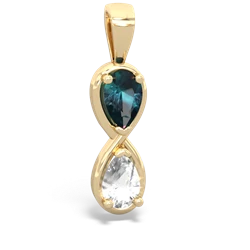 Alexandrite Infinity 14K Yellow Gold pendant P5050