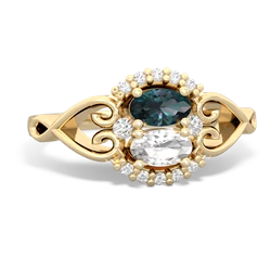 Alexandrite Love Nest 14K Yellow Gold ring R5860