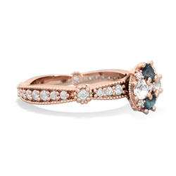 Alexandrite Sparkling Tiara Cluster 14K Rose Gold ring R26293RD