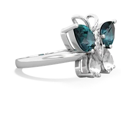 Alexandrite Butterfly 14K White Gold ring R2215