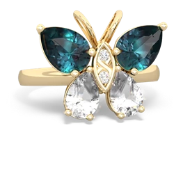 Alexandrite Butterfly 14K Yellow Gold ring R2215