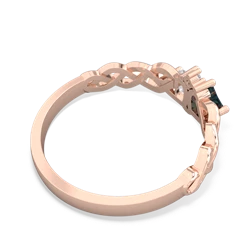 Alexandrite Heart To Heart Braid 14K Rose Gold ring R5870