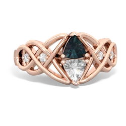 Alexandrite Keepsake Celtic Knot 14K Rose Gold ring R5300