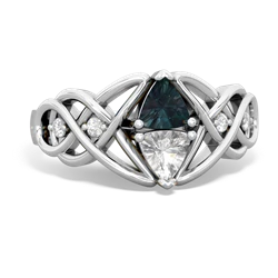 Alexandrite Keepsake Celtic Knot 14K White Gold ring R5300