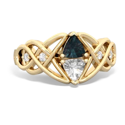 Alexandrite Keepsake Celtic Knot 14K Yellow Gold ring R5300