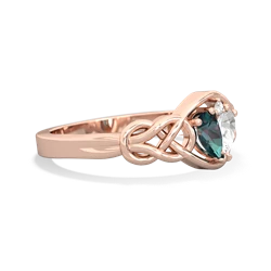 Alexandrite Celtic Love Knot 14K Rose Gold ring R5420