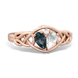 Alexandrite Celtic Love Knot 14K Rose Gold ring R5420