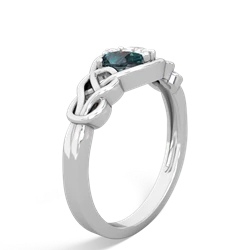 Alexandrite Celtic Love Knot 14K White Gold ring R5420