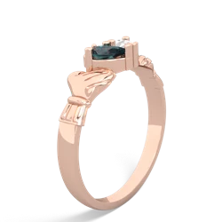 Alexandrite 'Our Heart' Claddagh 14K Rose Gold ring R2388