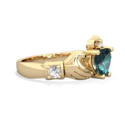 Alexandrite Claddagh Keepsake 14K Yellow Gold ring R5245