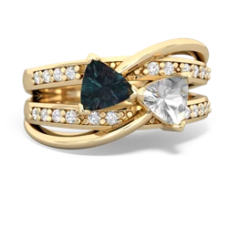 Alexandrite Bowtie 14K Yellow Gold ring R2360