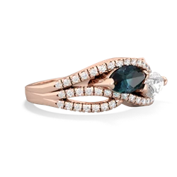 Alexandrite Diamond Rivers 14K Rose Gold ring R3070