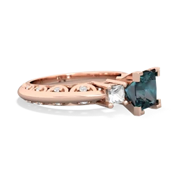 Alexandrite Eternal Embrace Engagement 14K Rose Gold ring C2001