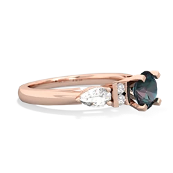 Alexandrite 6Mm Round Eternal Embrace Engagement 14K Rose Gold ring R2005