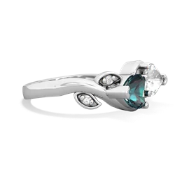 Alexandrite Floral Elegance 14K White Gold ring R5790