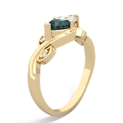 Alexandrite Floral Elegance 14K Yellow Gold ring R5790