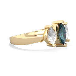 Alexandrite Three Peeks 14K Yellow Gold ring R2433