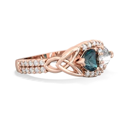 Alexandrite Sparkling Celtic Knot 14K Rose Gold ring R2645