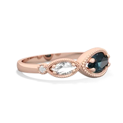 Alexandrite Milgrain Marquise 14K Rose Gold ring R5700