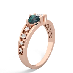 Alexandrite Heart To Heart 14K Rose Gold ring R3342