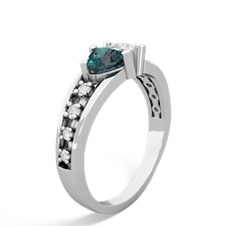 Alexandrite Heart To Heart 14K White Gold ring R3342