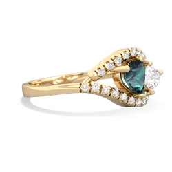 Alexandrite Mother And Child 14K Yellow Gold ring R3010