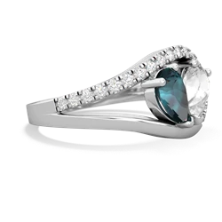 Alexandrite Nestled Heart Keepsake 14K White Gold ring R5650