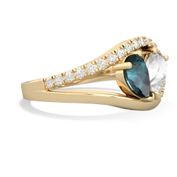 Alexandrite Nestled Heart Keepsake 14K Yellow Gold ring R5650