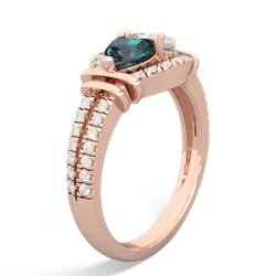 Alexandrite Art-Deco Keepsake 14K Rose Gold ring R5630