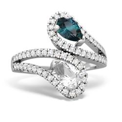 Alexandrite Diamond Dazzler 14K White Gold ring R3000