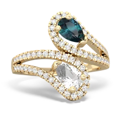 Alexandrite Diamond Dazzler 14K Yellow Gold ring R3000