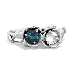 Alexandrite Rose Garden 14K White Gold ring R5510