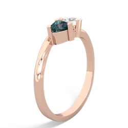 Alexandrite Sweethearts 14K Rose Gold ring R5260