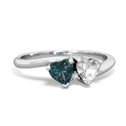 Alexandrite Sweethearts 14K White Gold ring R5260