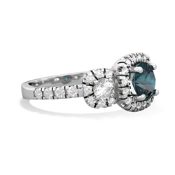 Alexandrite Regal Halo 14K White Gold ring R5350