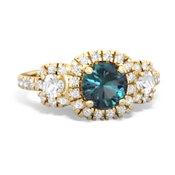 Alexandrite Regal Halo 14K Yellow Gold ring R5350