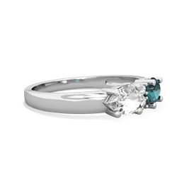 Alexandrite Pear Bowtie 14K White Gold ring R0865