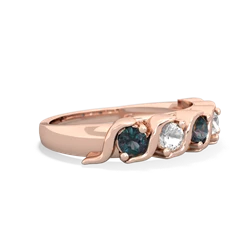 Alexandrite Anniversary Band 14K Rose Gold ring R2089