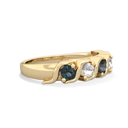 Alexandrite Anniversary Band 14K Yellow Gold ring R2089