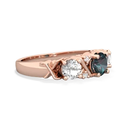 Alexandrite Hugs And Kisses 14K Rose Gold ring R5016