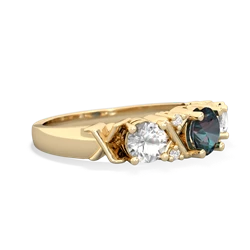 Alexandrite Hugs And Kisses 14K Yellow Gold ring R5016