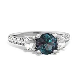 Alexandrite Pave Trellis 14K White Gold ring R5500