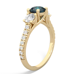 Alexandrite Pave Trellis 14K Yellow Gold ring R5500