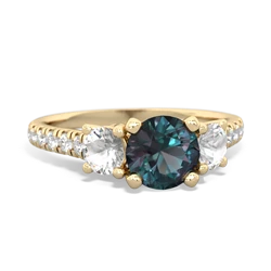 Alexandrite Pave Trellis 14K Yellow Gold ring R5500