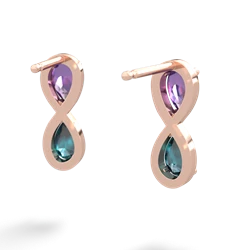 Amethyst Infinity 14K Rose Gold earrings E5050