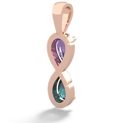 Amethyst Infinity 14K Rose Gold pendant P5050