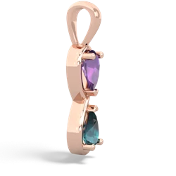 Amethyst Infinity 14K Rose Gold pendant P5050