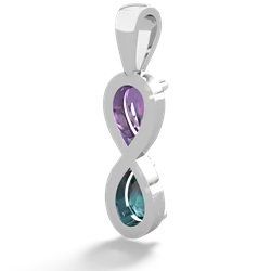 Amethyst Infinity 14K White Gold pendant P5050